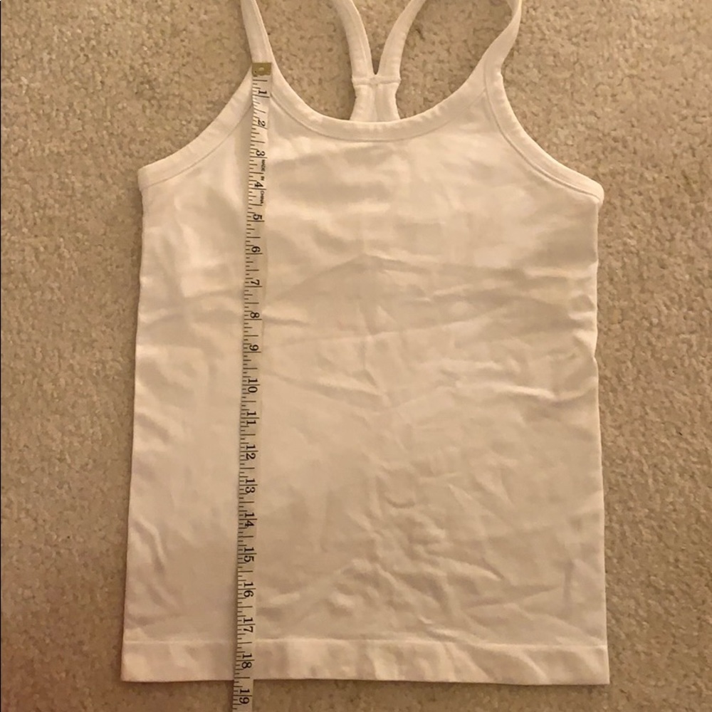 White Racerback Sport Exercise Work Out Tank - Picture 6 of 7